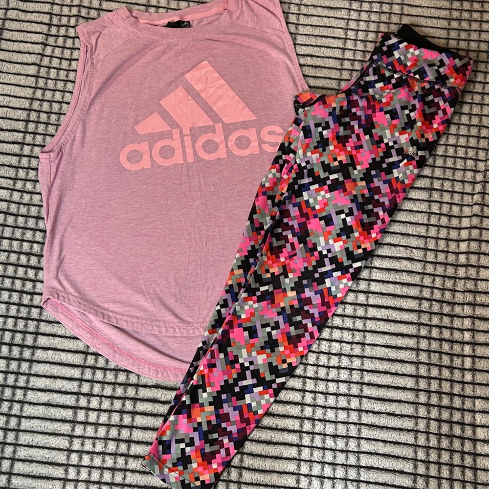 Adidas Leggings & Tank Activewear Set (XS)